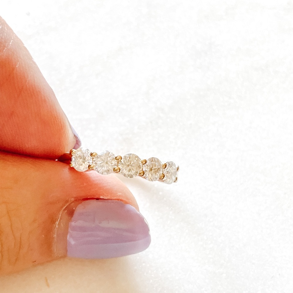 1.25tcw 925/Rhodium 5 Stone Anniversary Ring - Picture 13 of 15